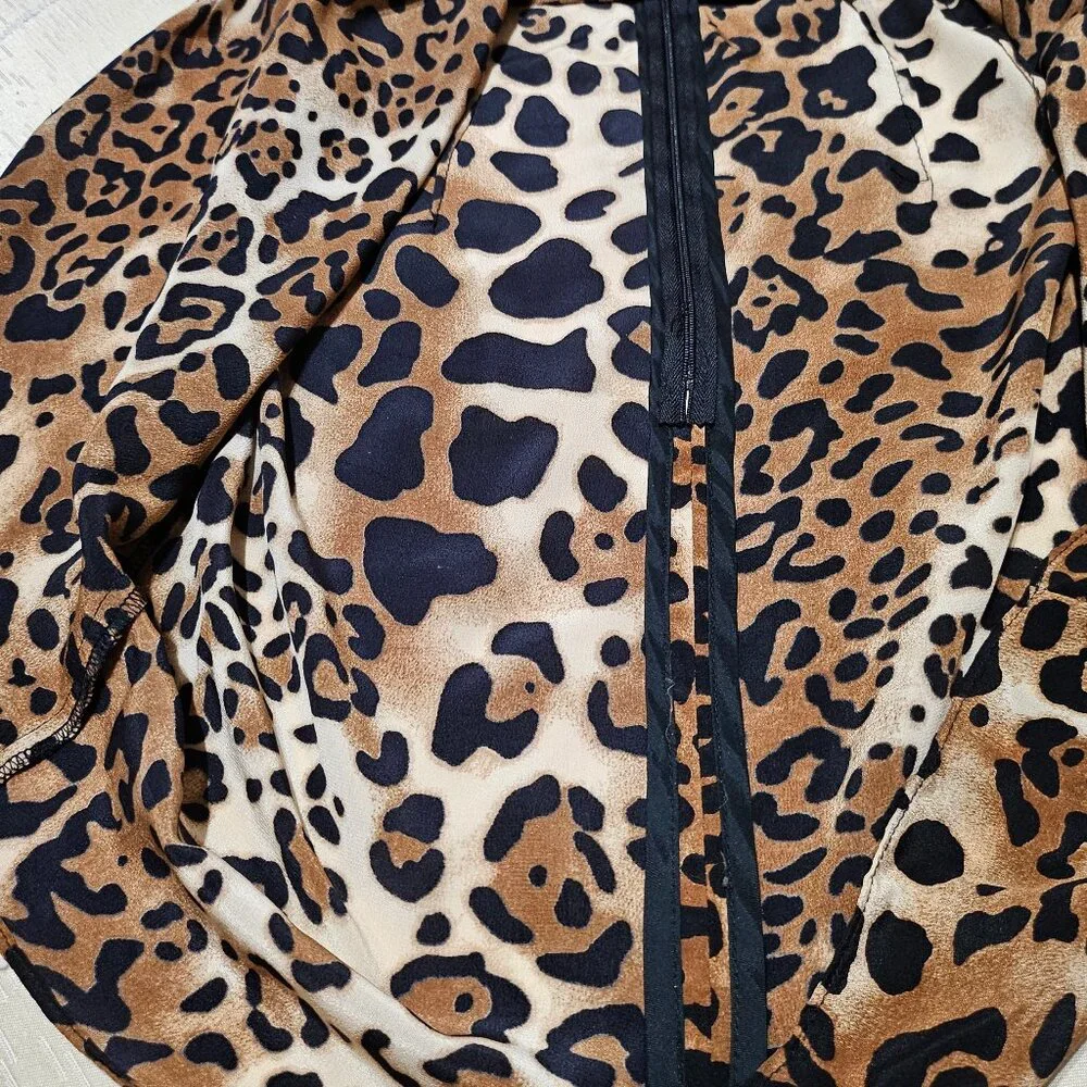 NANETTE LEPORE  LUSCIOUS  100% SILK ANIMAL PRINT DRESS  SIZE 2 - Picture 10 of 14